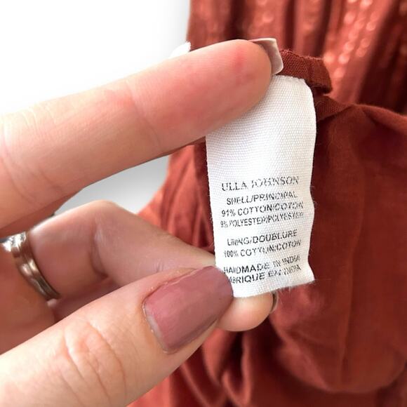 Ulla Johnson Samara High Low Sleeveless Gauze Maxi Dress Copper 0 Women’s - Picture 7 of 12